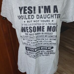 NWT Gray Graphic T-Shirt with Bold Text